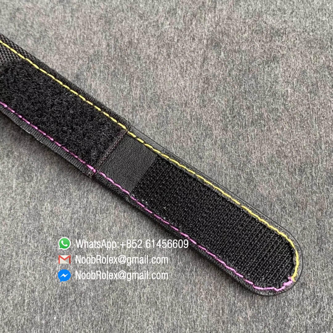 Swiss Replica Watches Rolex Daytona DIW Carbon Case and Bezel Motley Colorful Dial on Black Nylon Strap A7750 TWF Best Edition