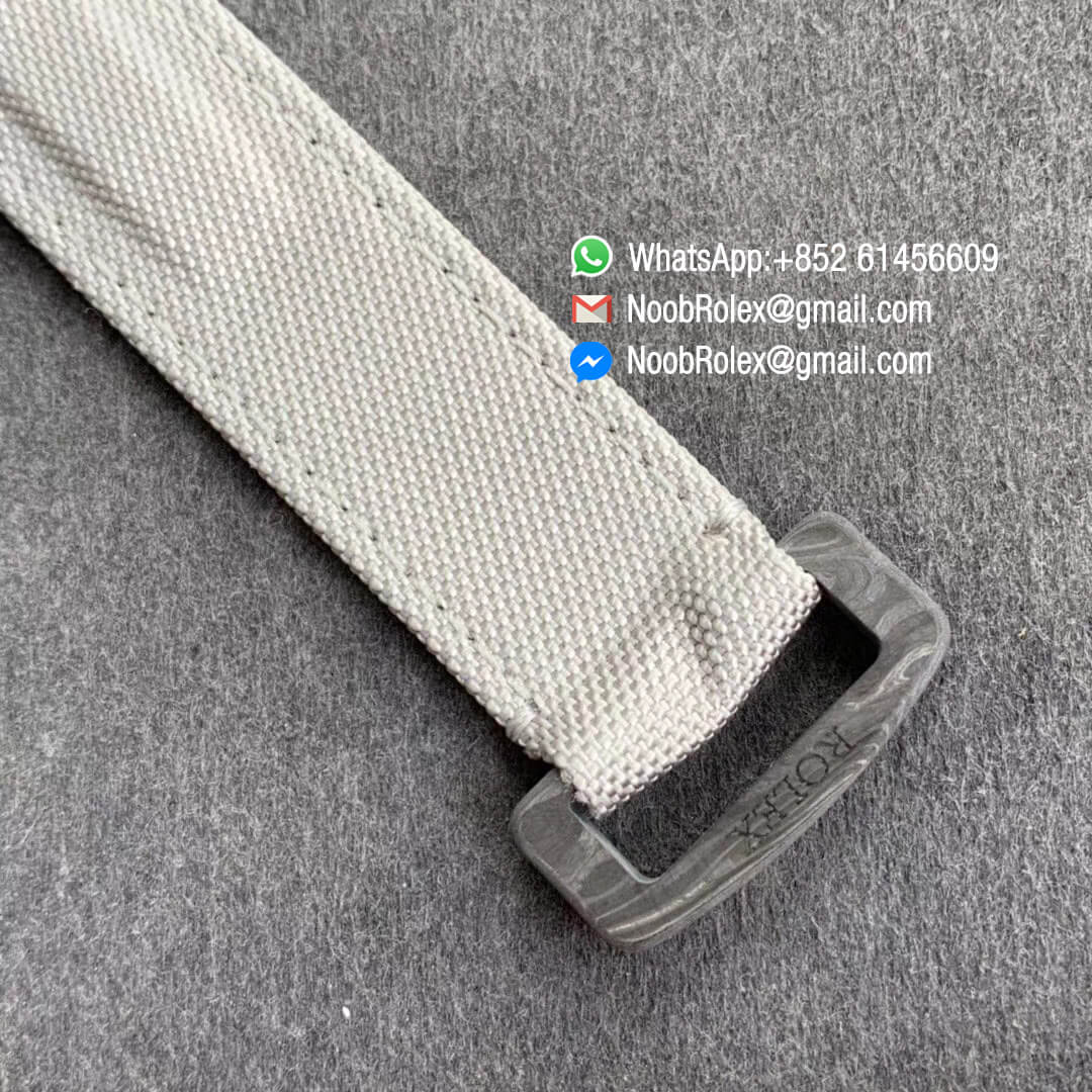 Swiss Replica Watches Daytona DIW Black Carbon Case and Bezel White & Black Dial on Black Nylon Strap A7750 TWF Best Edition