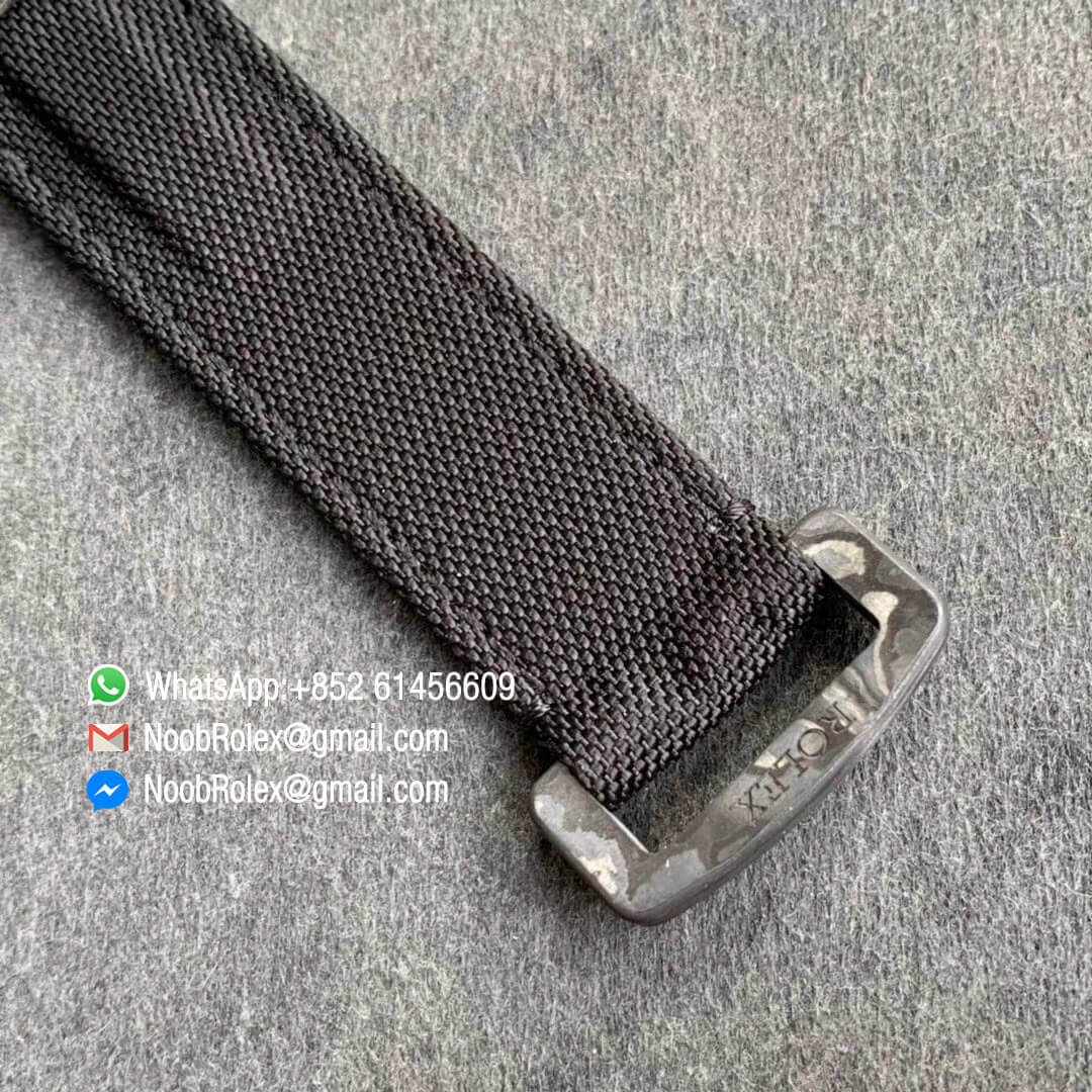 Swiss Replica Watches Rolex Daytona DIW Black Carbon Case and Black Dial on Black Nylon Strap A7750 A7750 TWF Best Edition