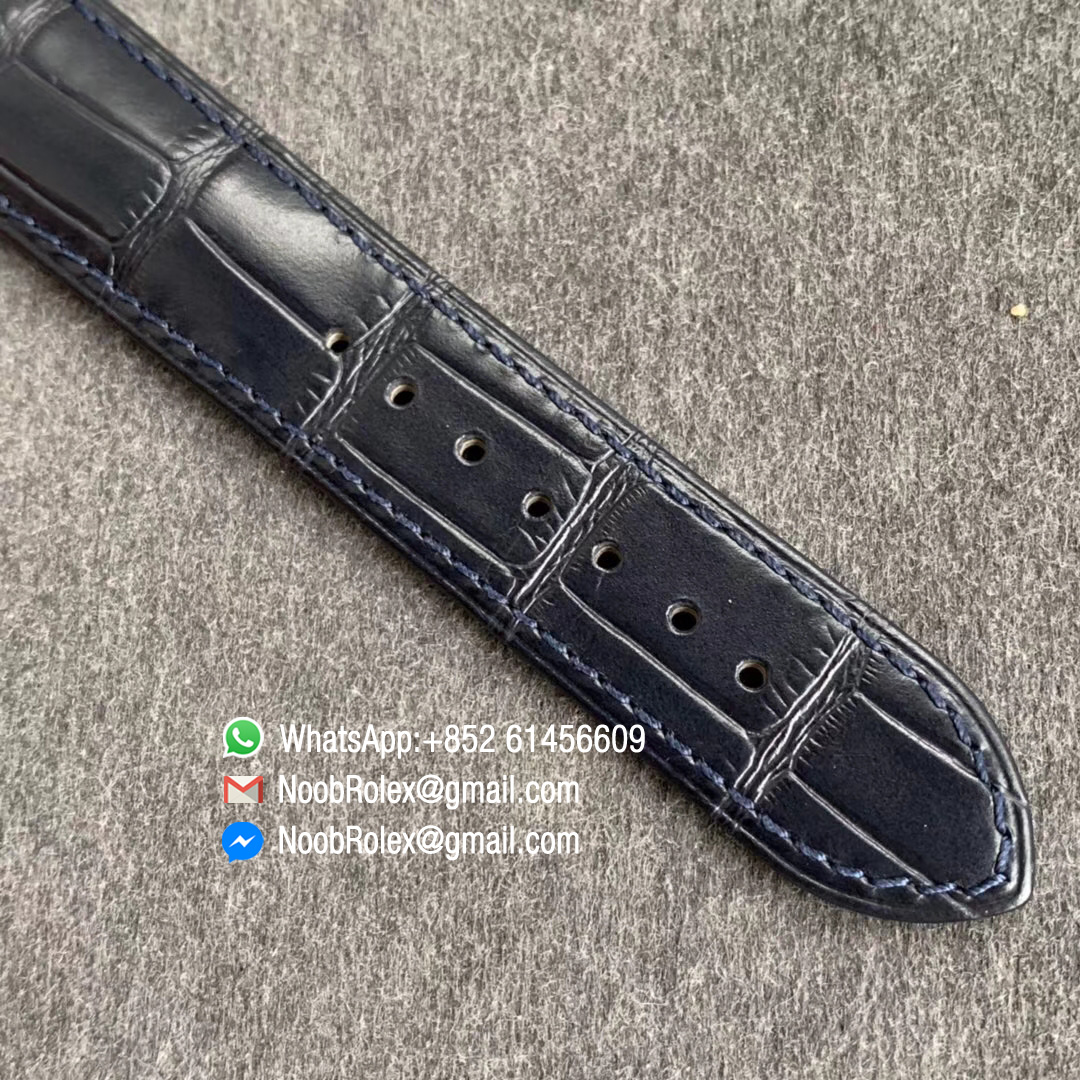 Swiss Watch Replica De Ville Prestige Power Reserve Steel Case Gray Dial Blue Markers MIYOTA 9015 ZF Edition - Noob Watch Time