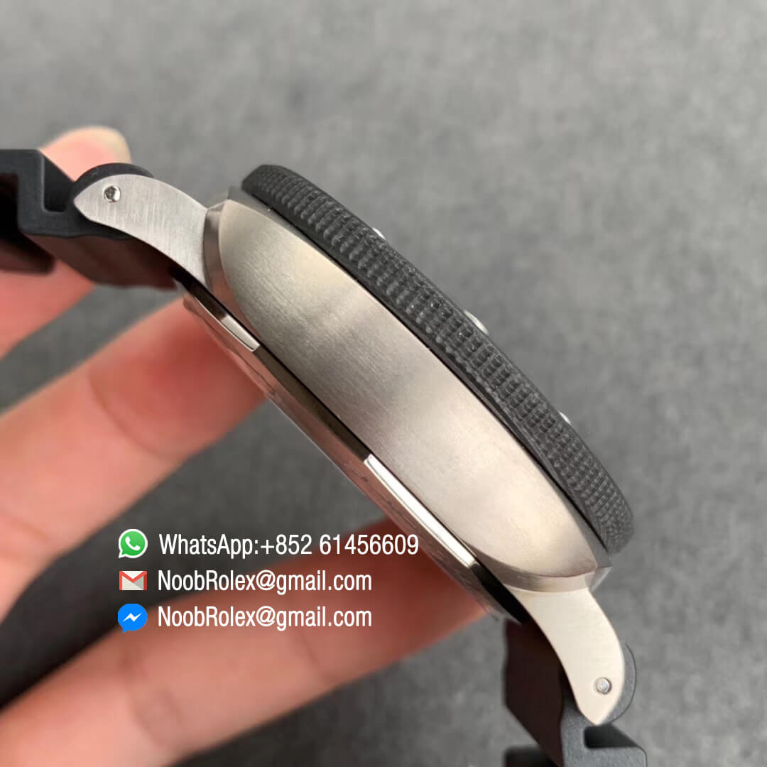 Swiss Watch Replica PAM799 Titanium Case Carbotech Bezel Black Dial on Rubber Strap P.9010 Clone VSF Edition - Noob Watch Time