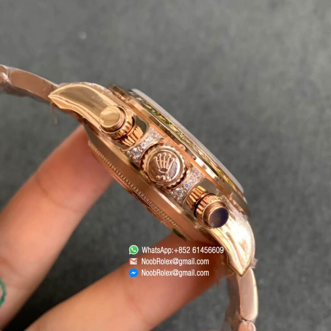 Daytona 116595RBOW RG Rainbow Crystal BLF Best Edition Diamonds Dial on RG Bracelet A4130 3