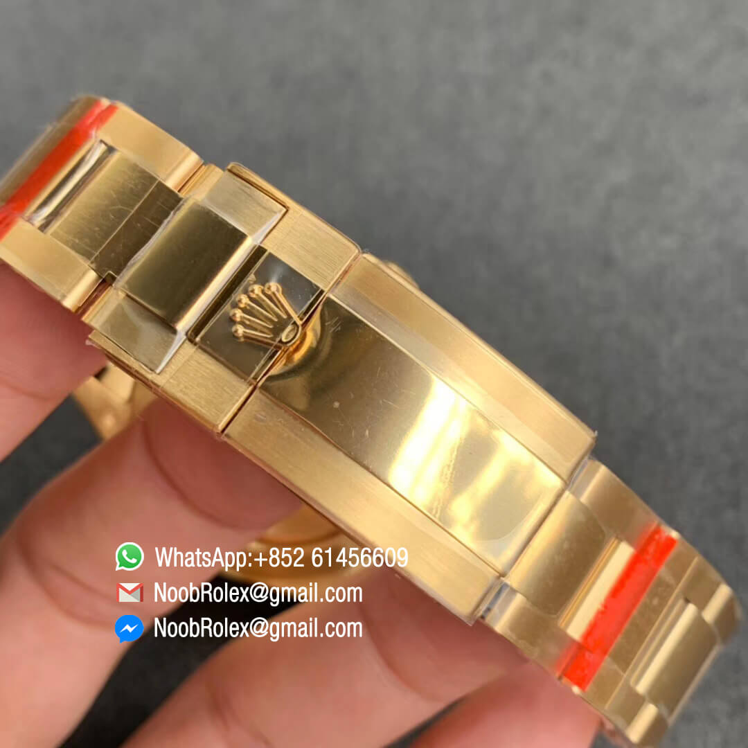 Swiss Watch Replica Noob Factory Watch Daytona 116508 Plated 18K Yellow Gold 904L Steel Case and Bracelet Yellow Gold Dial SA4130 V3 06