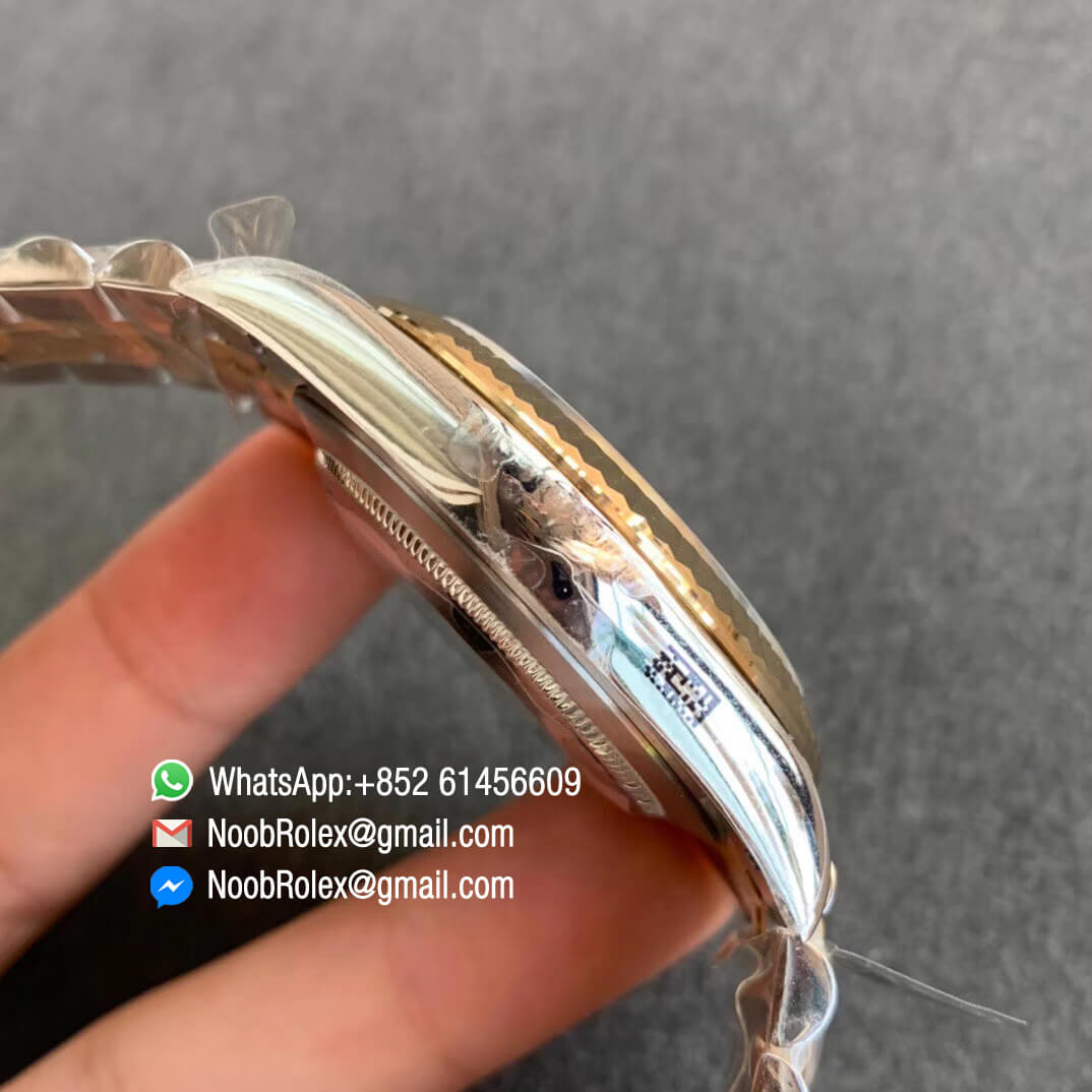 DateJust 41 126333 ARF Best Edition 904L Steel Case with Plated Gold Bezel with Yollow Gold Lumed Dial on Bicolor Jubilee Bracelet A2824 05