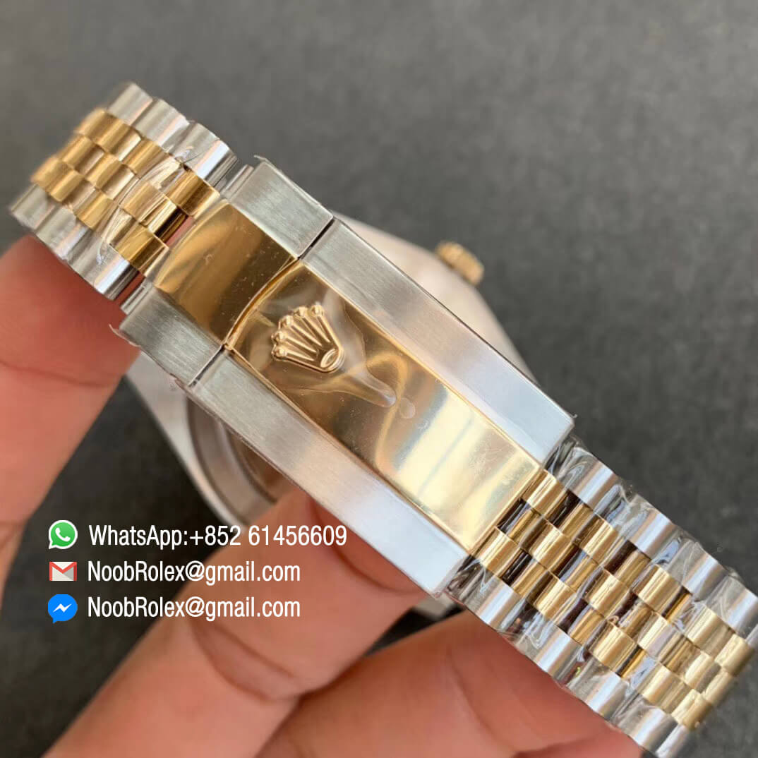 DateJust 41 126333 ARF Best Edition 904L Steel Case with Plated Gold Bezel with Yollow Gold Lumed Dial on Bicolor Jubilee Bracelet A2824 06