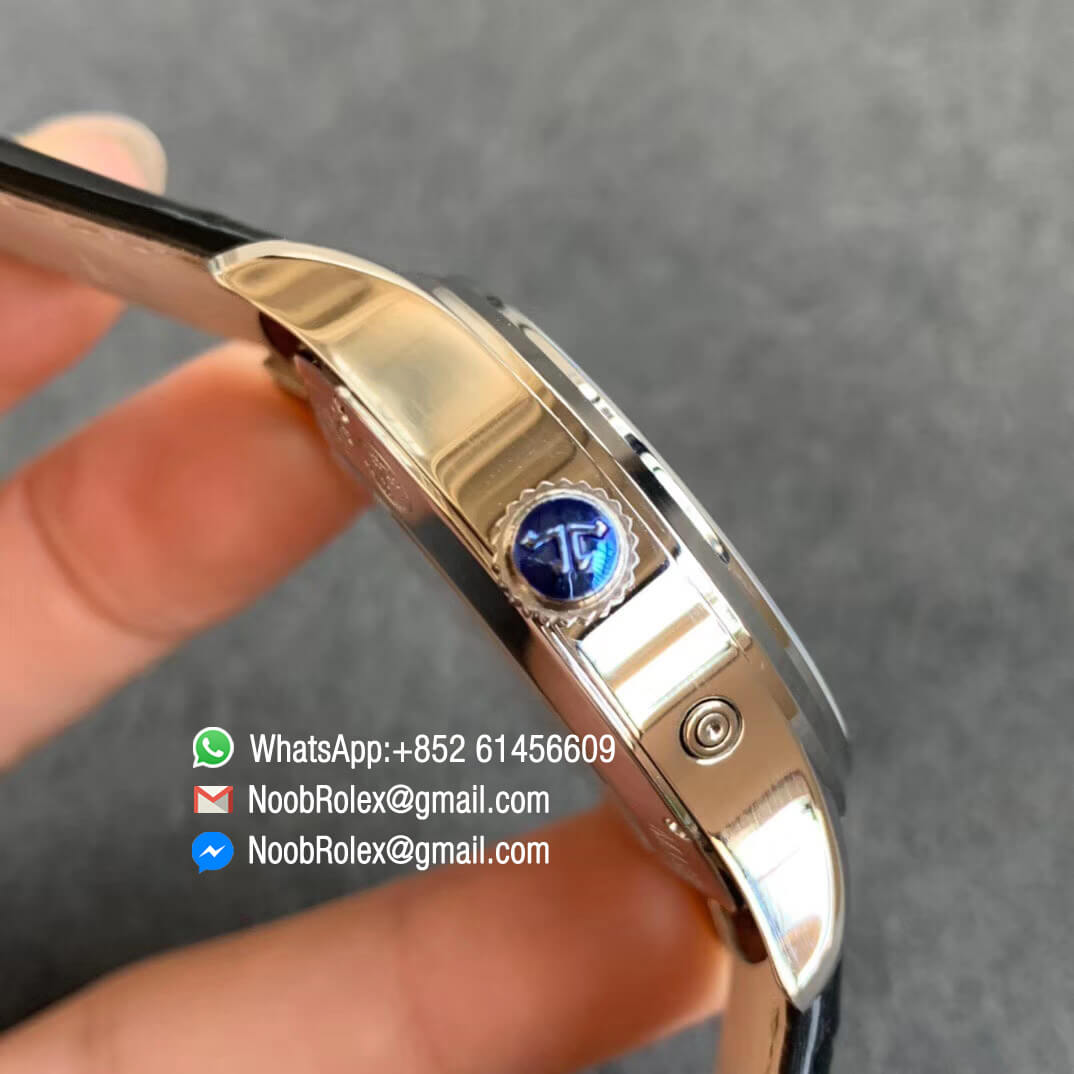 Noob Watch Master Geographic Real Power Reserve Steel Case Black Dial on Black Leather Strap A939 ZF Top Quality 04 1