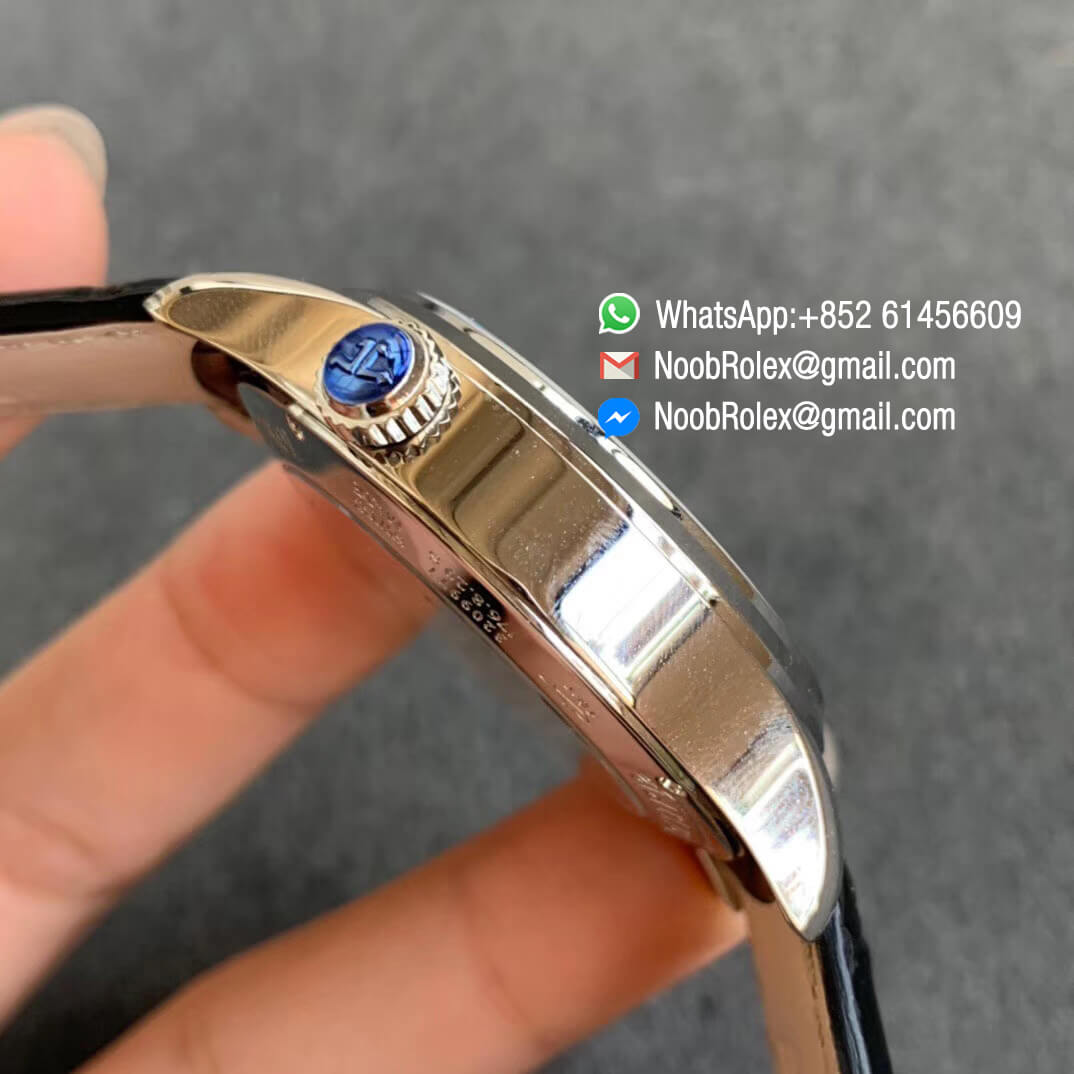 Noob Watch Master Geographic Real Power Reserve Steel Case Black Dial on Black Leather Strap A939 ZF Top Quality 05 1