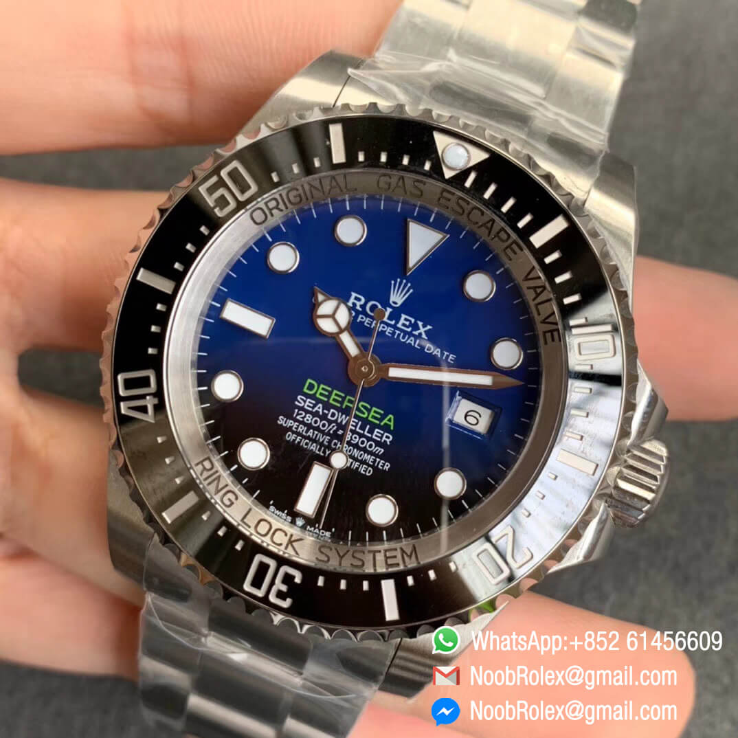 Sea Dweller 126660 D Blue DeepSea Noob Factory 2019 Best Edition Dial with a Crown Logo at 6 oclock Position 904L Steel Case and Bracelet A2836 Clone 02