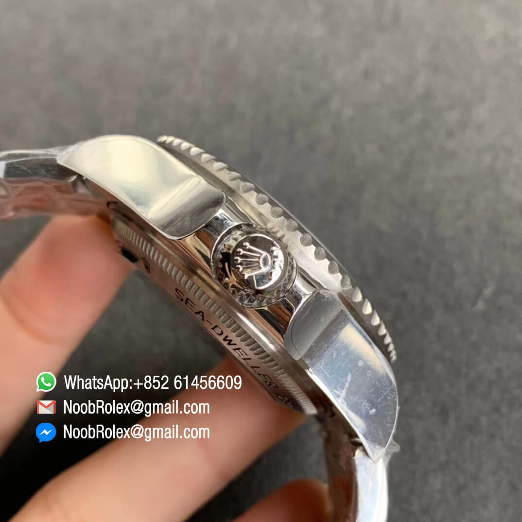 Sea Dweller 126660 D Blue DeepSea Noob Factory 2019 Best Edition Dial with a Crown Logo at 6 oclock Position 904L Steel Case and Bracelet A2836 Clone 04