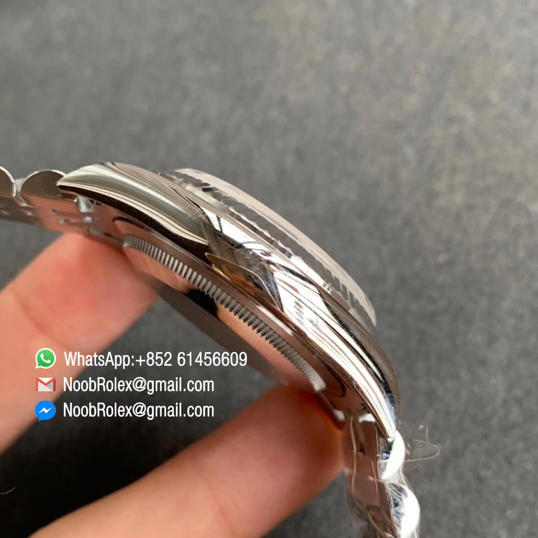 ARF High Quality DateJust 36mm 116234 904L Steel Case Pink Dial on Jubilee Bracelet SH3135 V2 05