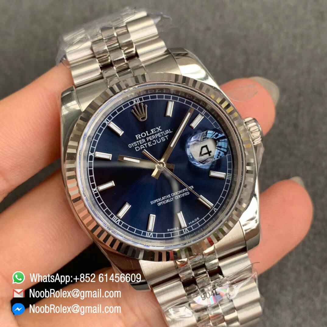 ARF Top Quality Clone Watch DateJust 36mm 116234 904L Steel Case Blue Dial on Jubilee Bracelet SH3135 V2 02