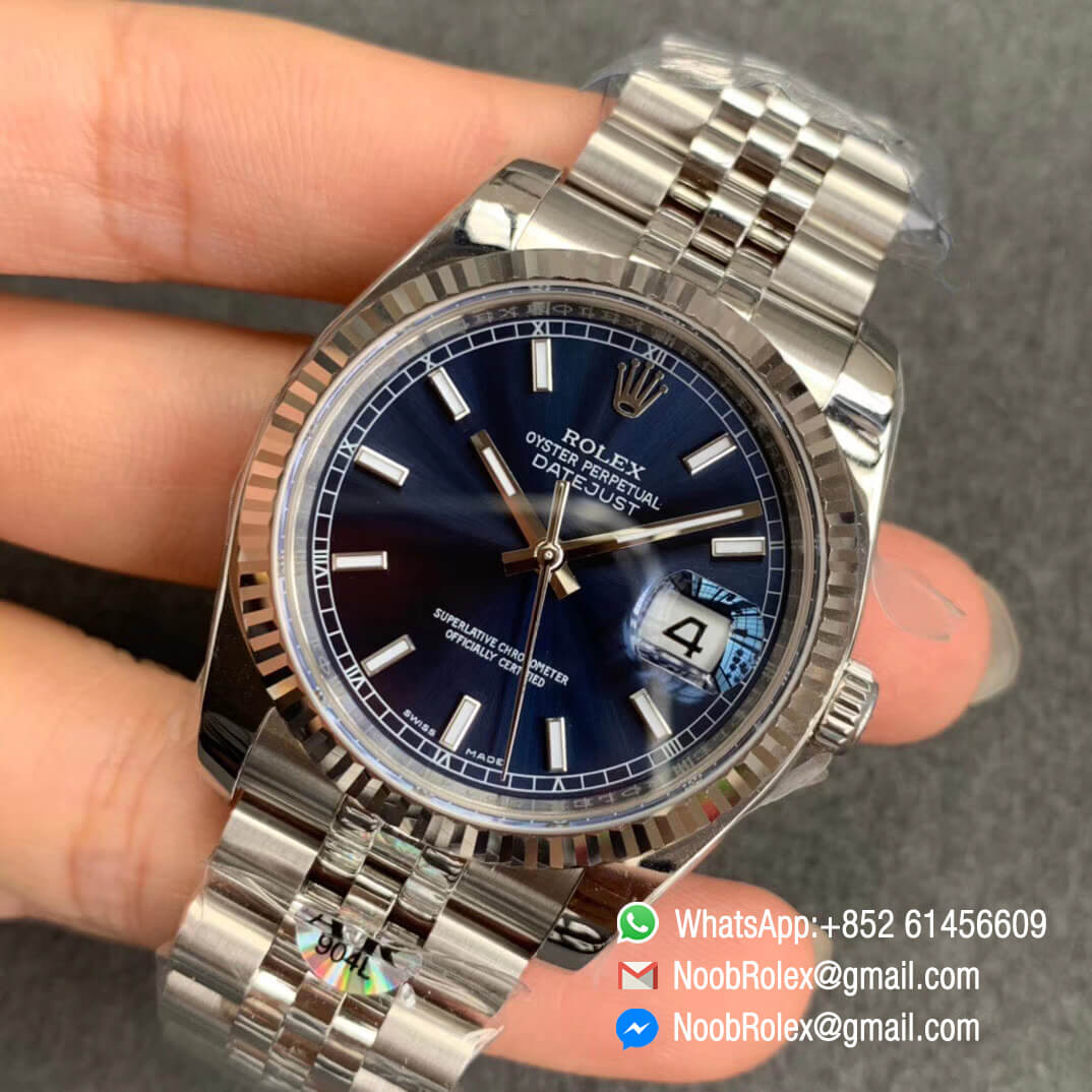 ARF Top Quality Clone Watch DateJust 36mm 116234 904L Steel Case Blue Dial on Jubilee Bracelet SH3135 V2 03