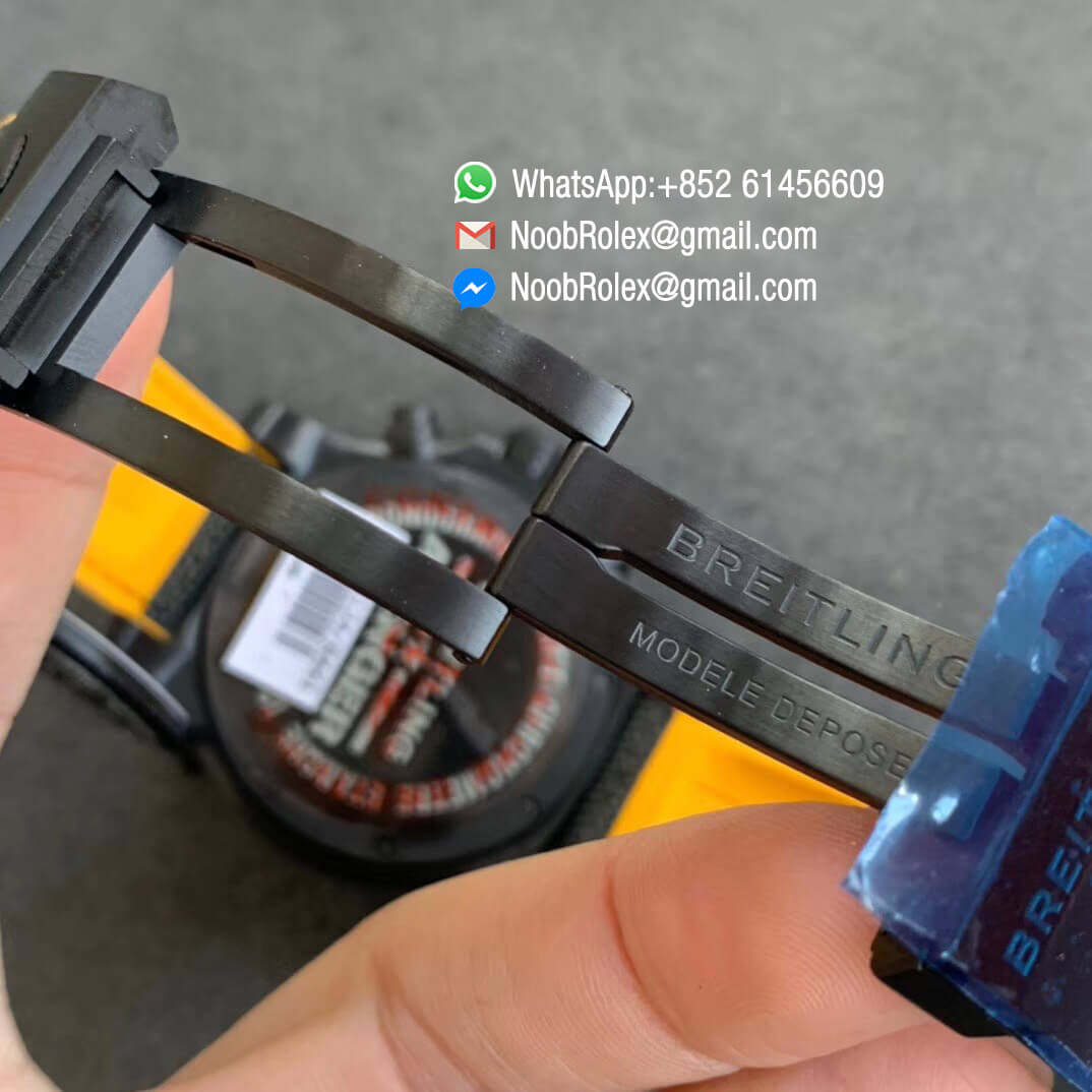 Breitling Avenger Hurricane 45mm Chrono GF Super Clone Best Edition Black Dial on Black Nylon Strap A7750 07