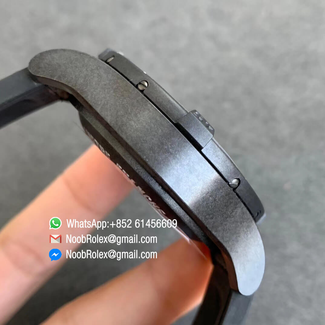 GF Super Replica Breitling Avenger Hurricane 45mm Carbon Fiber Case Chrono Watch Yellow Dial on Black Nylon Strap A7750 05