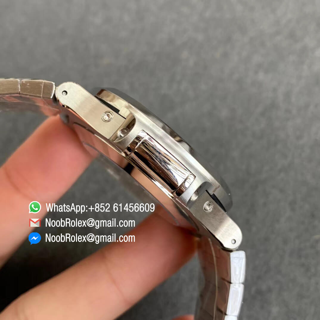 GRF Patek Philippe Nautilus 5726 Moonphase Complicated Steel Case Bracelet Blue Textured Dial A324 Movement 05