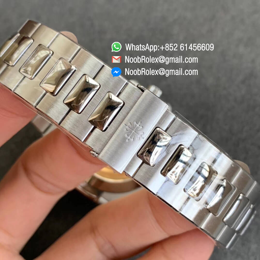 GRF Patek Philippe Nautilus 5726 Moonphase Complicated Steel Case Bracelet Blue Textured Dial A324 Movement 06