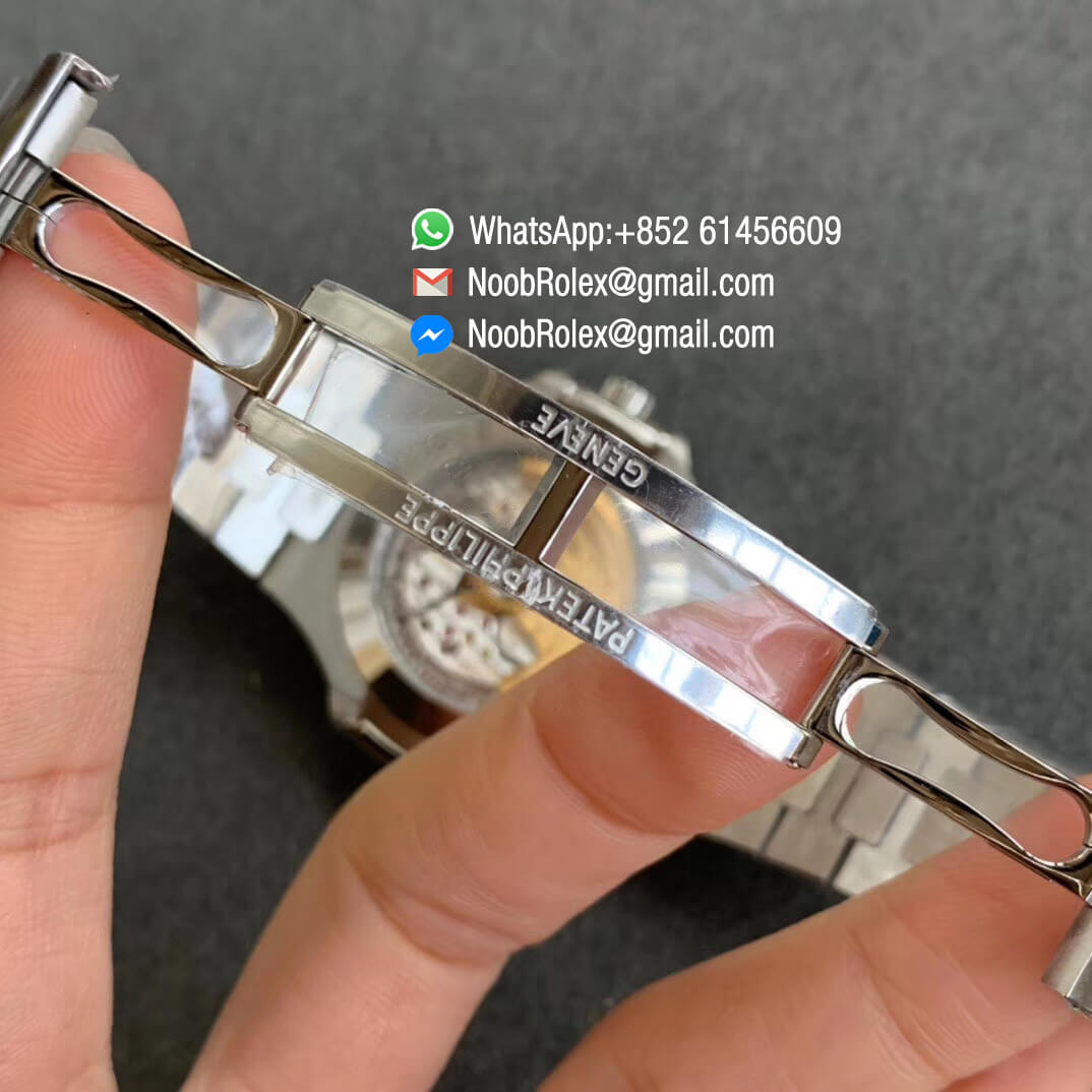 GRF Patek Philippe Nautilus 5726 Moonphase Complicated Steel Case Bracelet Blue Textured Dial A324 Movement 07