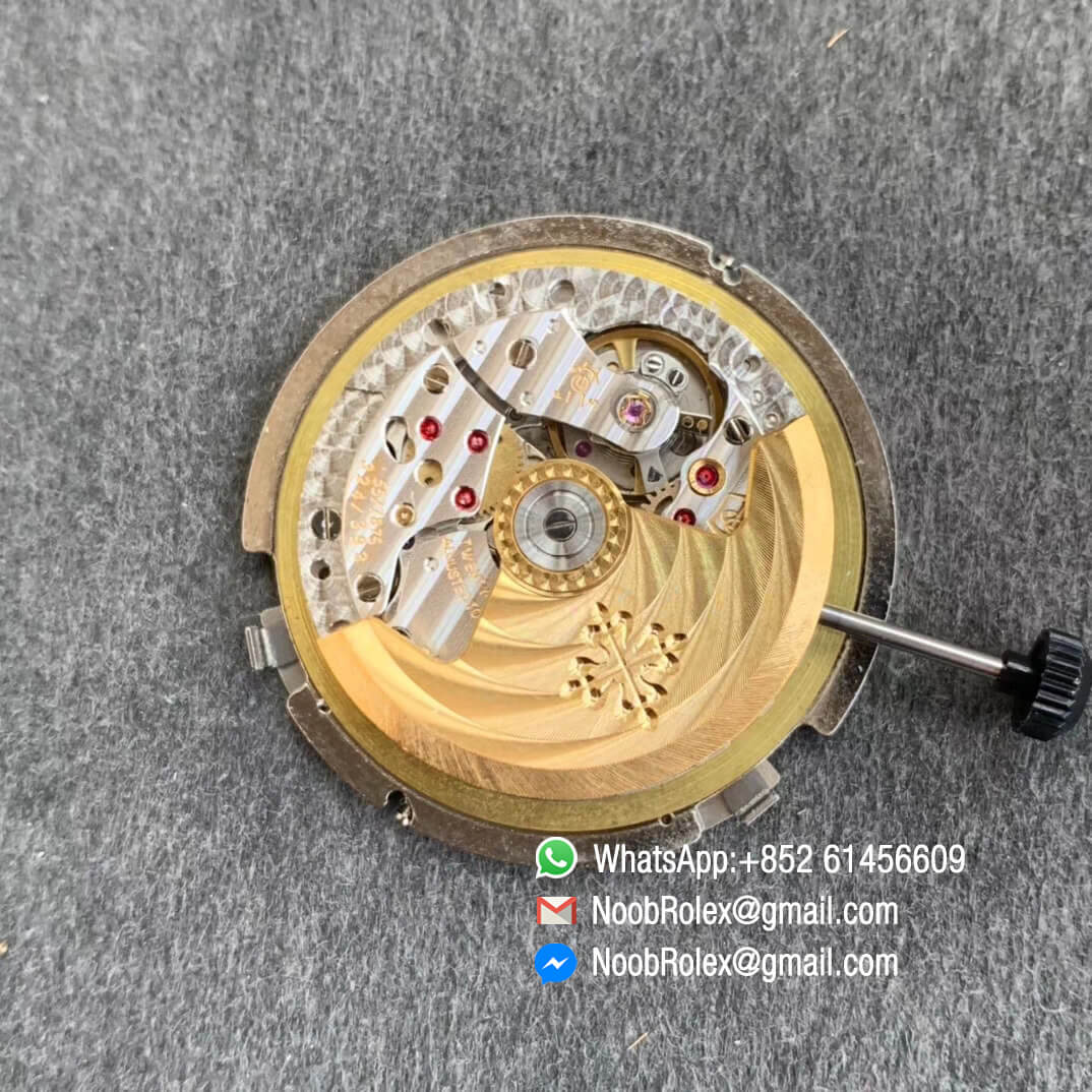 GRF Patek Philippe Nautilus 5726 Moonphase Complicated Steel Case Bracelet Blue Textured Dial A324 Movement 12