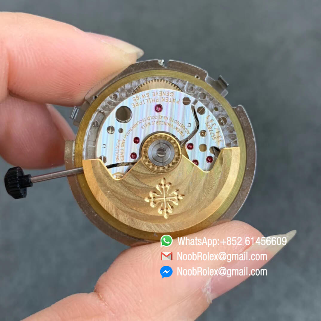 GRF Patek Philippe Nautilus 5726 Moonphase Complicated Steel Case Bracelet Blue Textured Dial A324 Movement 14