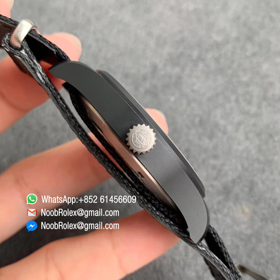 MF Top Replica IWC Top Gun IW326901 Ceramic Case Black Dial on Black Nylon Strap A2892 04