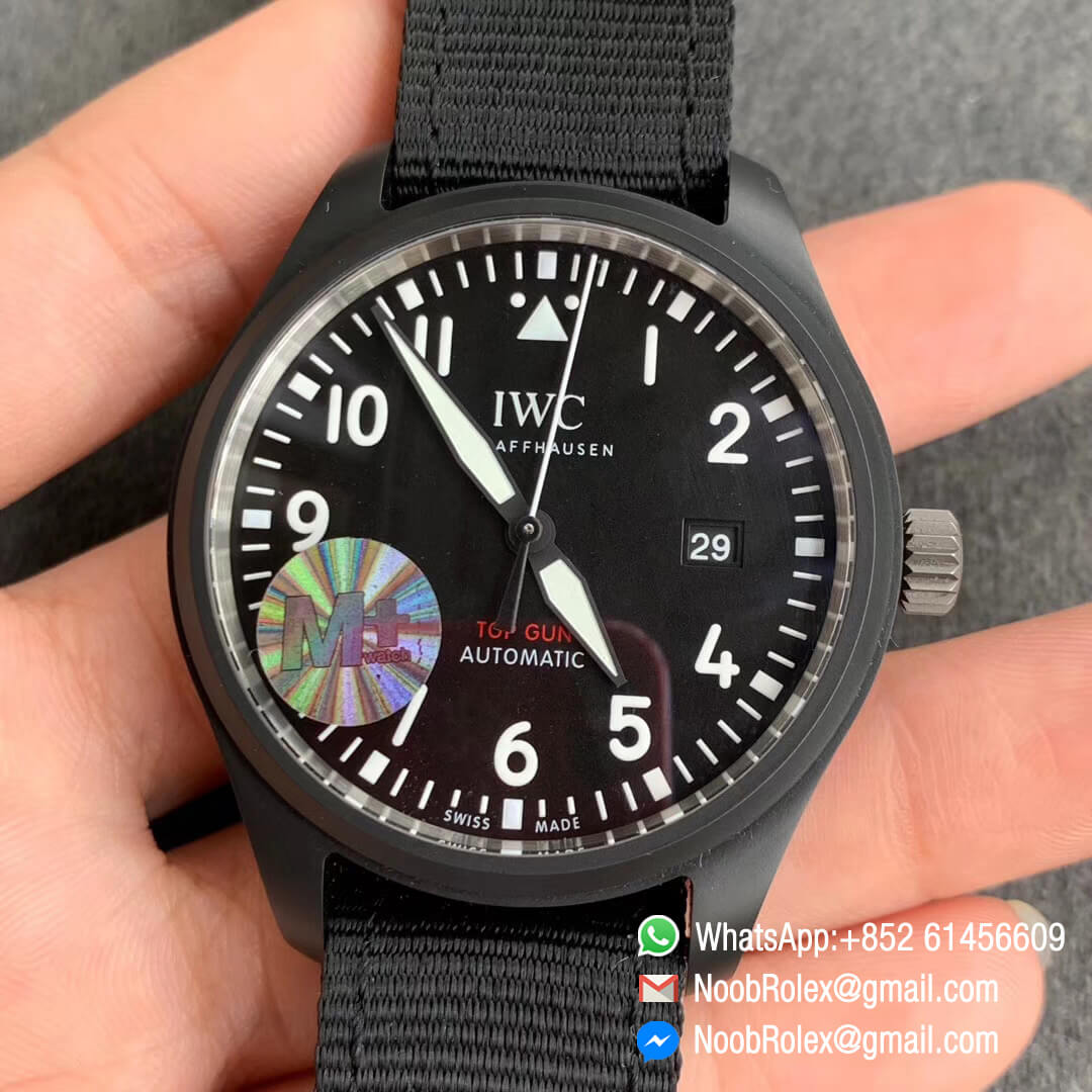 MF Top Replica IWC Top Gun IW326901 Ceramic Case Black Dial on Black Nylon Strap A2892 MF Top Replica IWC Top Gun IW326901 Ceramic Case Black Dial on Black Nylon Strap A2892 01