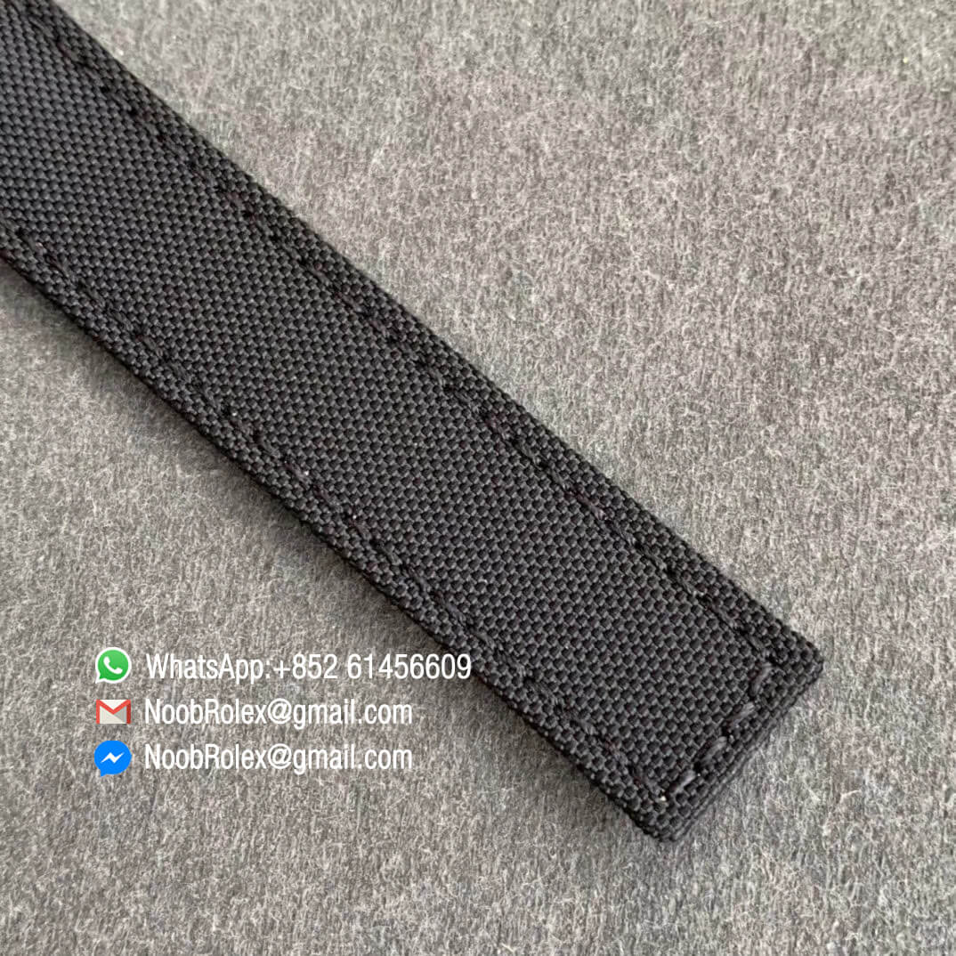 TBF Best Replica Tag Heuer Aquaracer Calibre 5 DLC Titanium Case Rose Gold Stick Markers Carbon Dial on Nylon Strap A2824 07