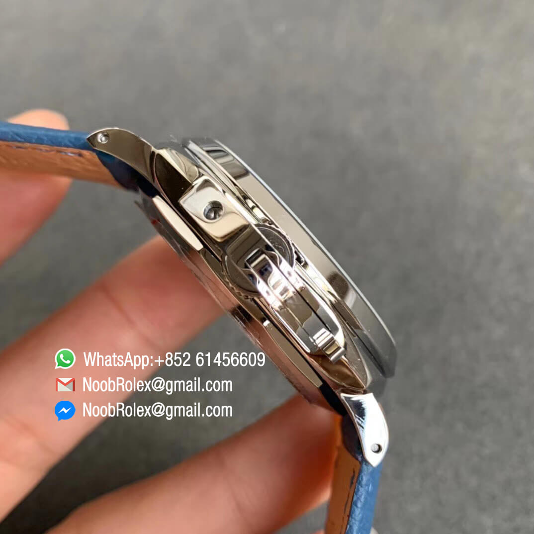 VSF PAM00906 Luminor Due White Dial on Blue Leather Strap Asian Clone XXXIV Movement 04