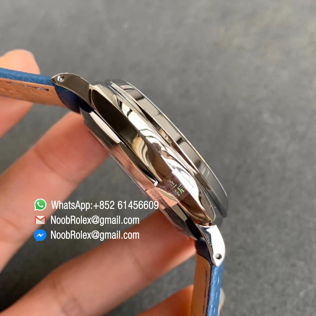 VSF PAM00906 Luminor Due White Dial on Blue Leather Strap Asian Clone XXXIV Movement 05