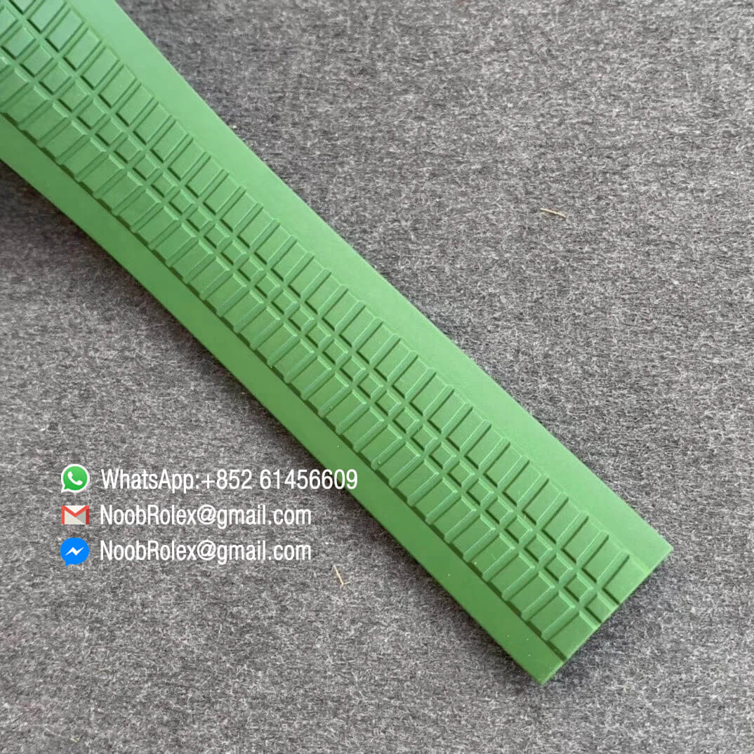 ZF Super Fake Patek Philippe Aquanaut 5168G 42mm Steel Case with Green Dial on Green Rubber Strap 324CS 07