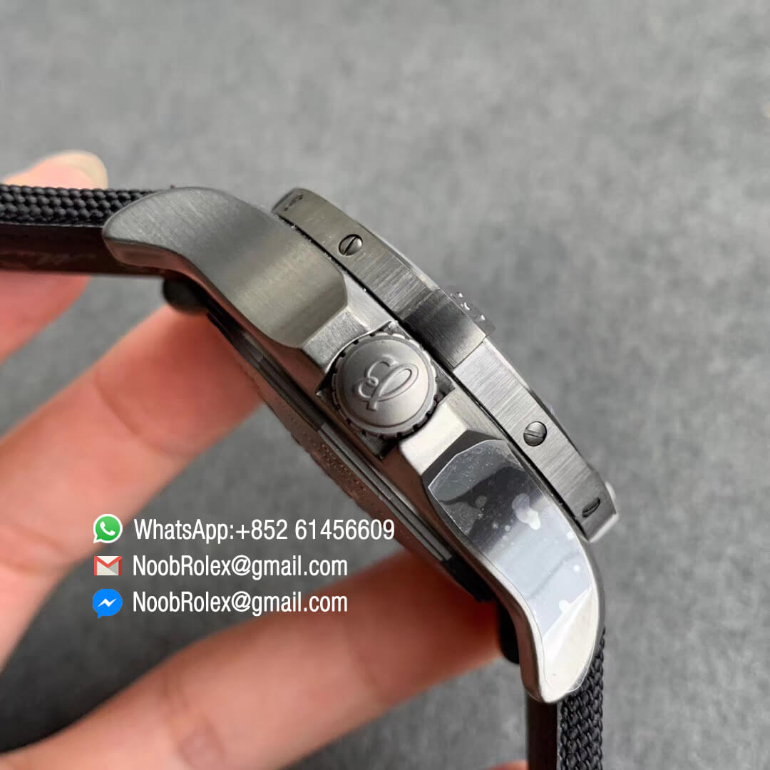 GF Best Clone Edition Avenger II Seawolf Hong Kong Limition PVD Case Yellow Hand Black Dial On Black Nylon Strap A2824 04