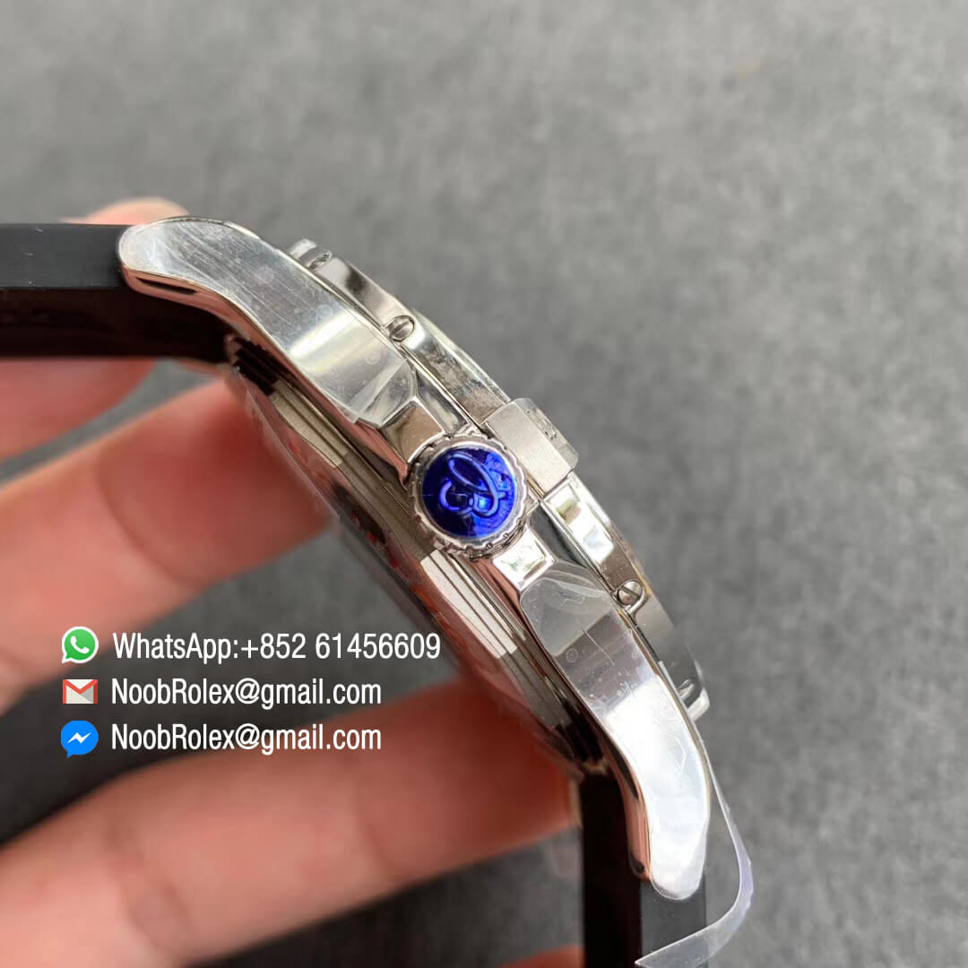 GF Factory Top Fake Avenger II GMT V2 Edition Steel Case White Dial Stick Markers on Rubber Strap A2836 Noob Watch News 04