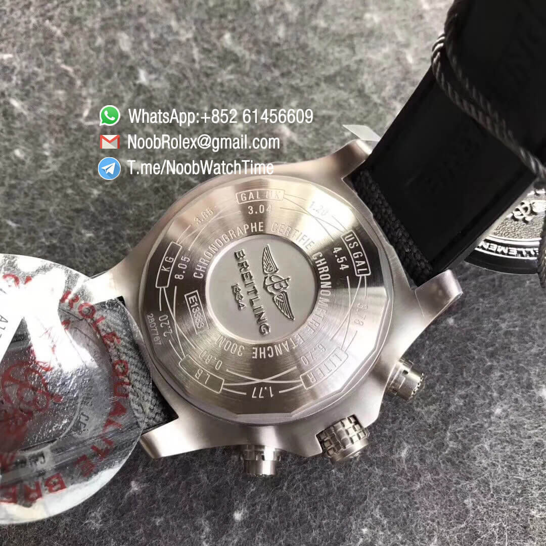 GF Factory V2 Avenger Bandit Titanium Case Chronograph Gray Dial on Gray Nylon Strap A7750 Movement 09 GF Factory V2 Avenger Bandit Titanium Case Chronograph Gray Dial on Gray Nylon Strap A7750 Movement 09