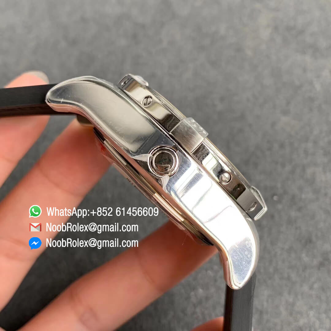 GF V2 Factory Avenger II Seawolf Steel Case Yellow Dial with Nummer Markers Black Rubber Strap Asia 2836 Movement 05