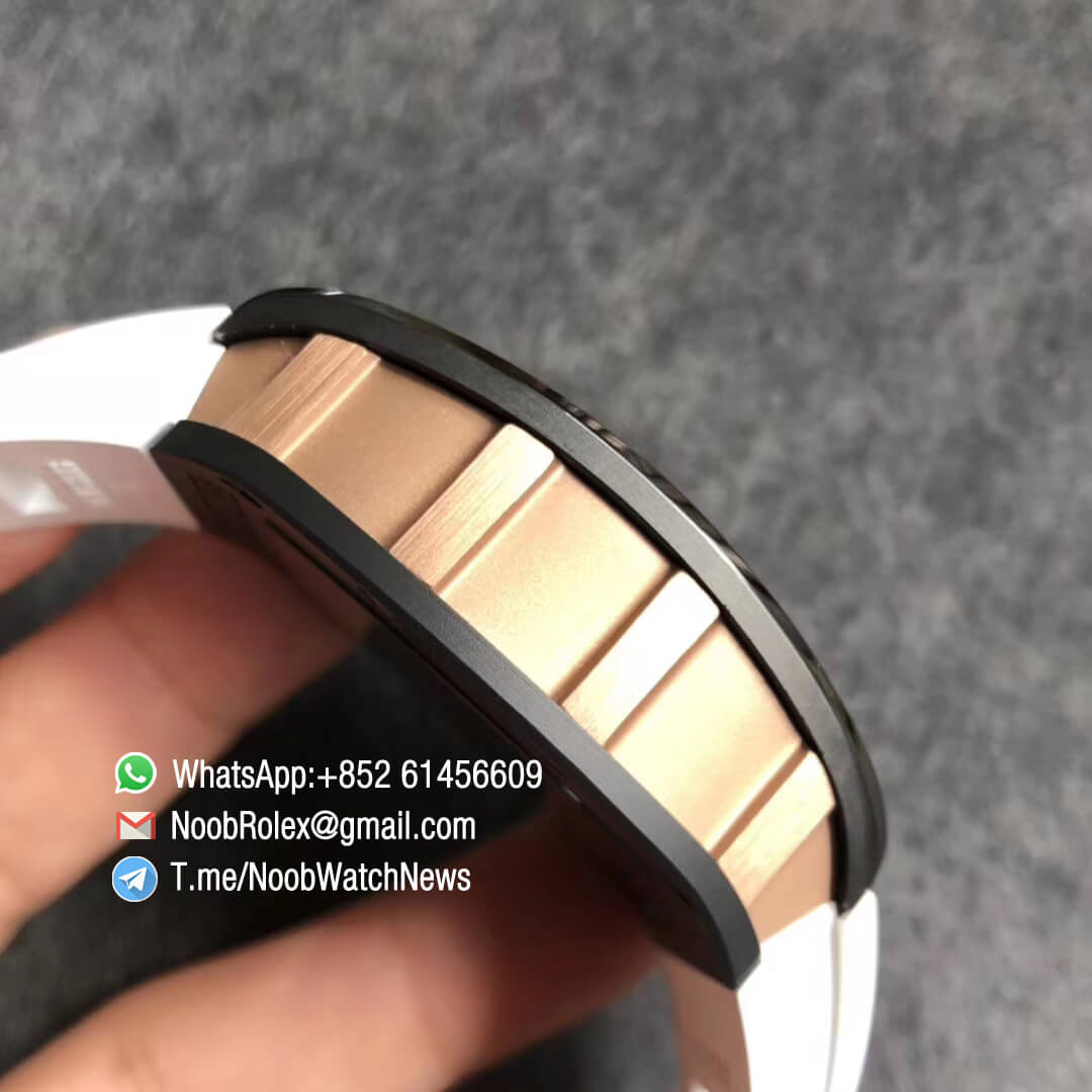 KV Factory Best RepWatch RM035 Americas Skeletonal Dial Full Black Ceramic Case Black RG TZP 896 White Rubber Strap 05