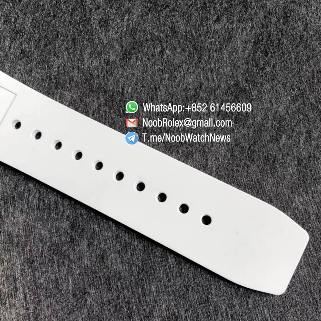 KV Factory Best RepWatch RM035 Americas Skeletonal Dial Full Black Ceramic Case Black RG TZP 896 White Rubber Strap 07