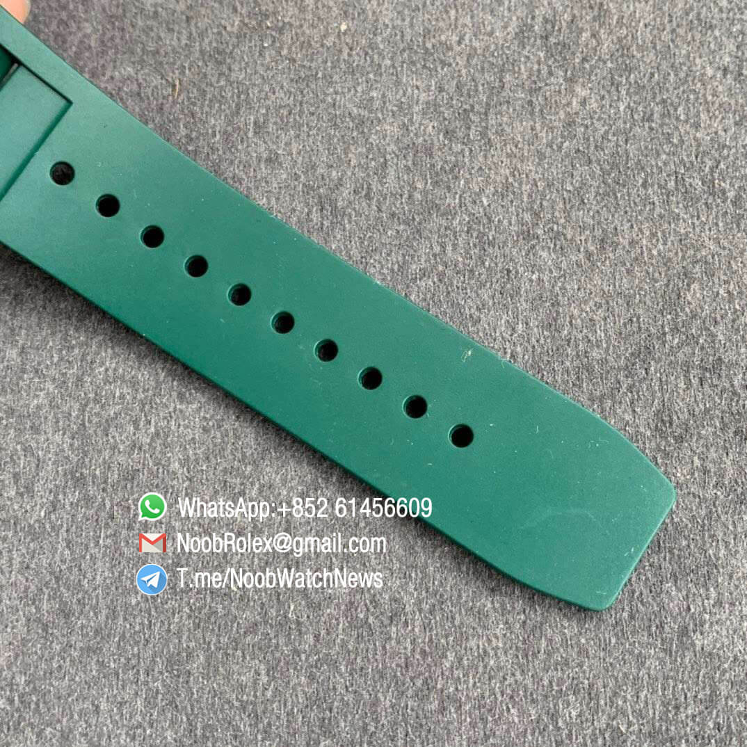 KV Factory V3 RM35 01 RAFA PVD Titanium Case Forge Carbon Caseback Skeleton Dial Green Crown Green Rubber Strap MIYOTA8215 07