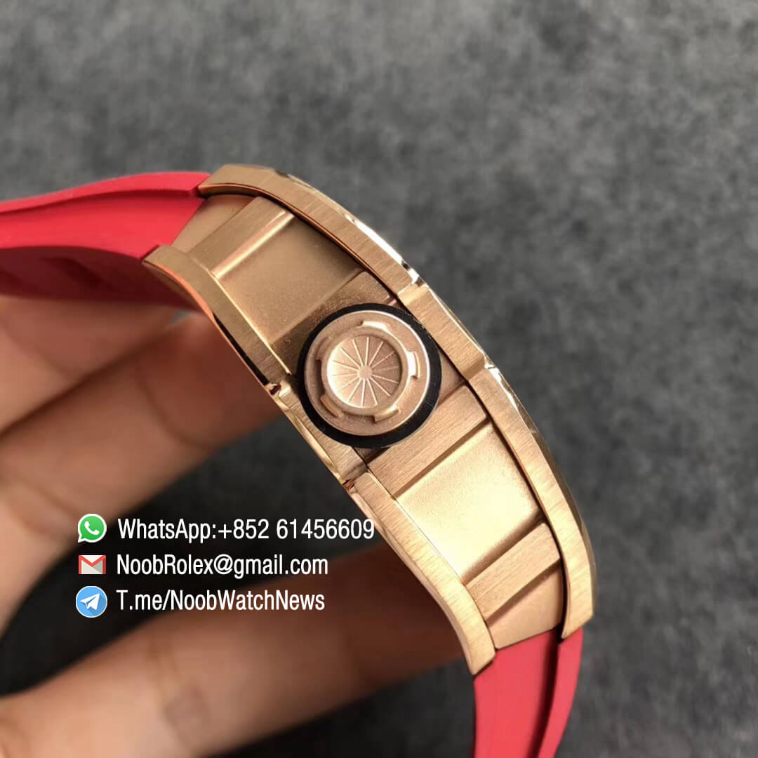 KVF Best Replica Swiss RM035 Americas RG 930 Limit Edition Skeleton Dial on Red Rubber Strap MIYOTA8215 04