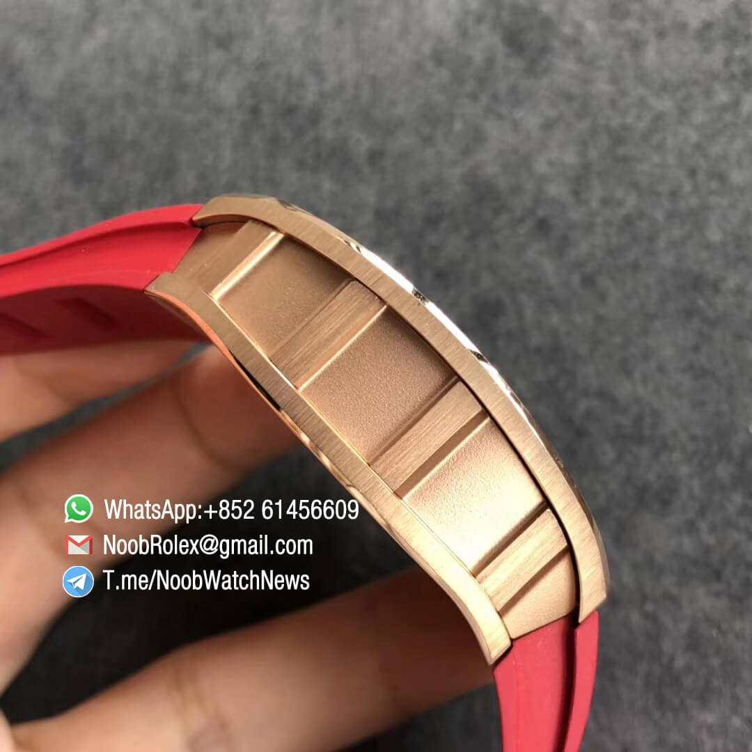 KVF Best Replica Swiss RM035 Americas RG 930 Limit Edition Skeleton Dial on Red Rubber Strap MIYOTA8215 05