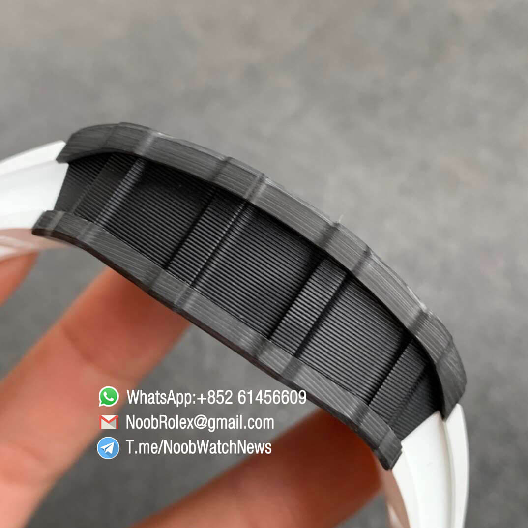 KVF V3 RM35 01 ANCA 921 PVD Titanium Case Forge Carbon Caseback Skeleton Dial Red Crown White Rubber Strap MIYOTA8215 05