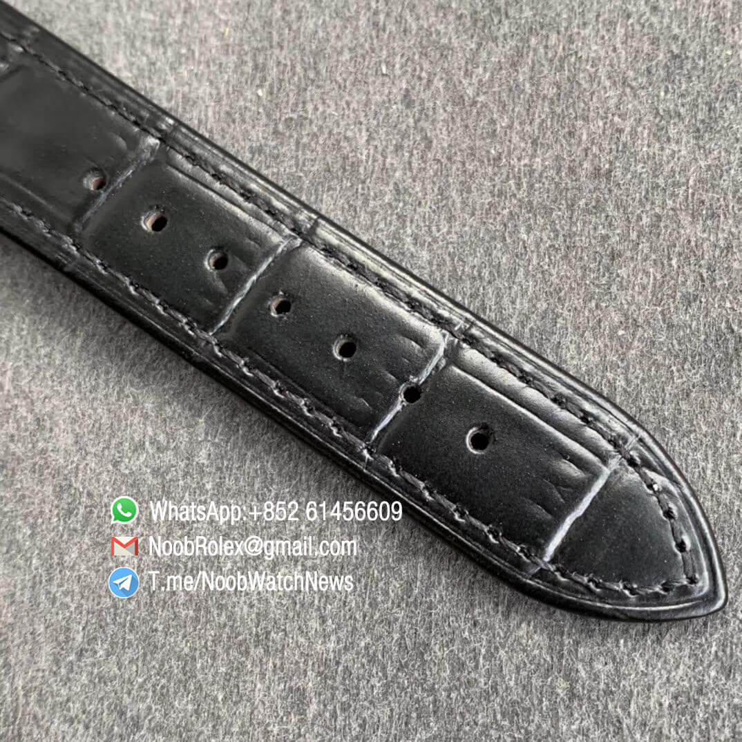 TWF Best Fake Patek Calatrava Ref 5120G 5120G Steel Case White Roman Black Leather Strap Asia Clone Caliber 240 07