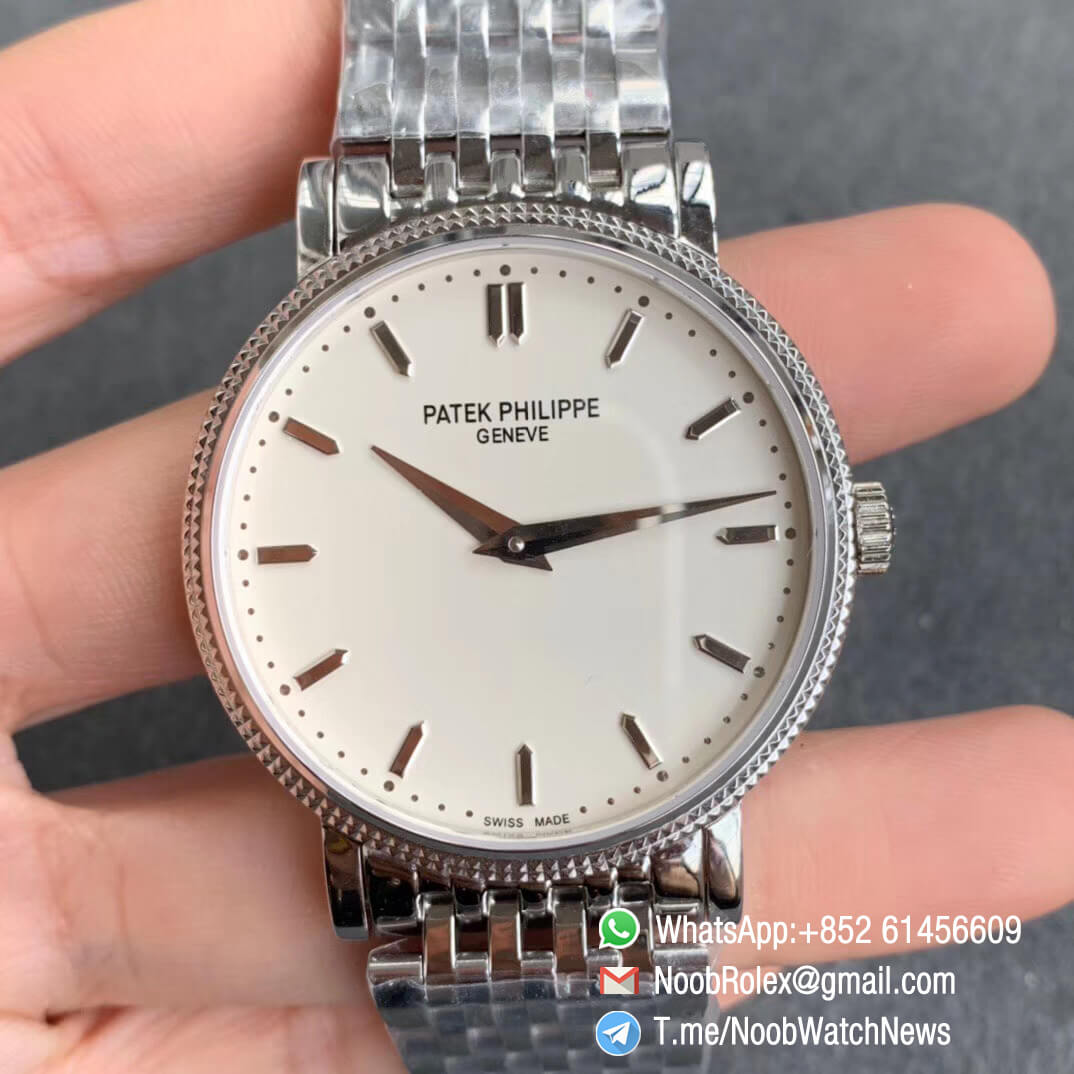 TWF Best Replica Patek Calatrava 5120G Steel Case Case Bracelet White Dial Asia Cal240 Movement 01
