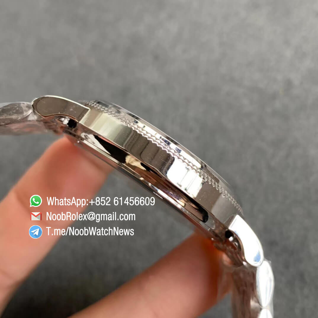 TWF Best Replica Patek Calatrava 5120G Steel Case Case Bracelet White Dial Asia Cal240 Movement 05