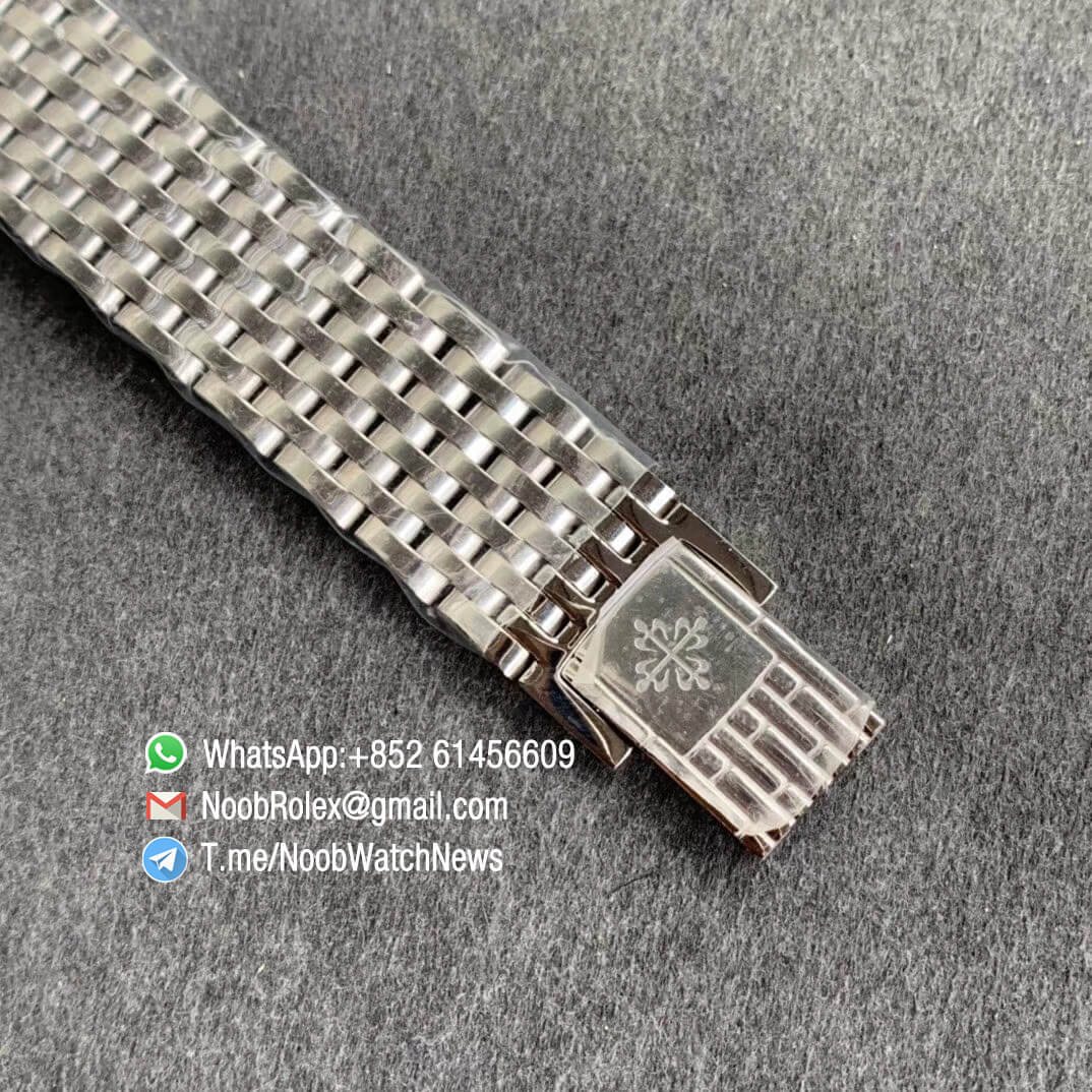 TWF Best Replica Patek Calatrava 5120G Steel Case Case Bracelet White Dial Asia Cal240 Movement 06