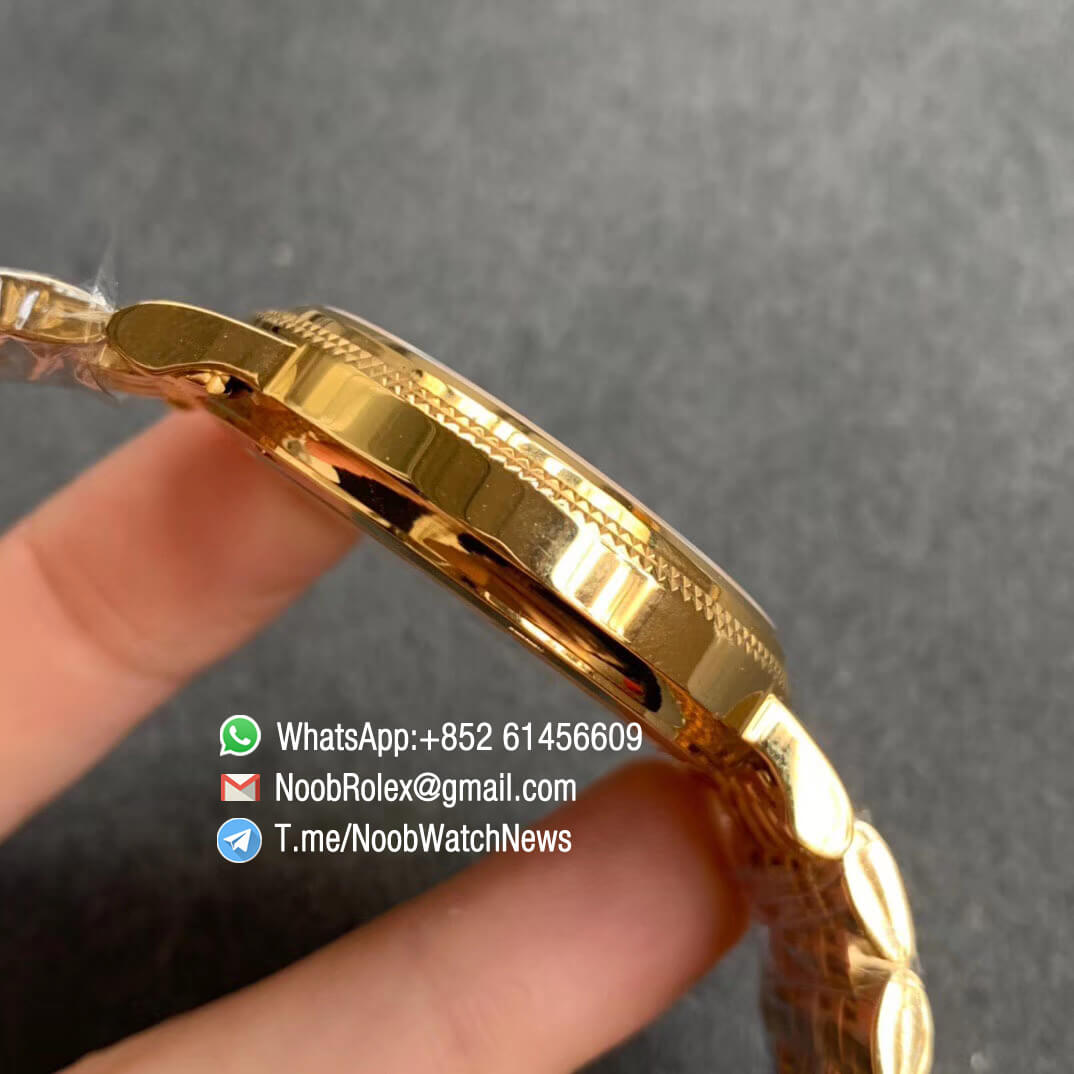 TWF Factory Patek Calatrava Calatrava 5120J Yellow Gold Case Bracelet White Dial Yellow Asia Cal240 Movement 05