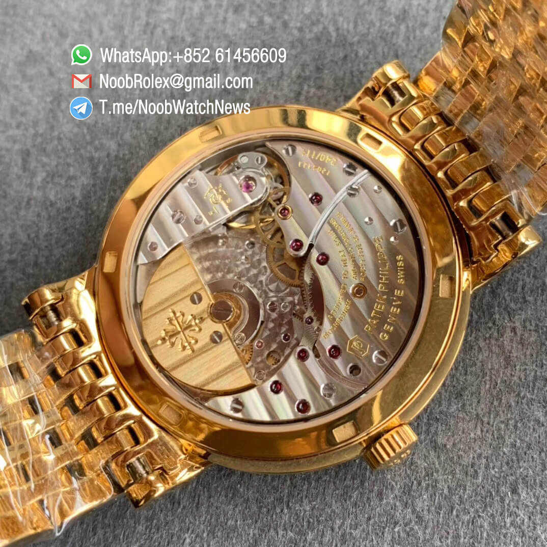 TWF Factory Patek Calatrava Calatrava 5120J Yellow Gold Case Bracelet White Dial Yellow Asia Cal240 Movement 08