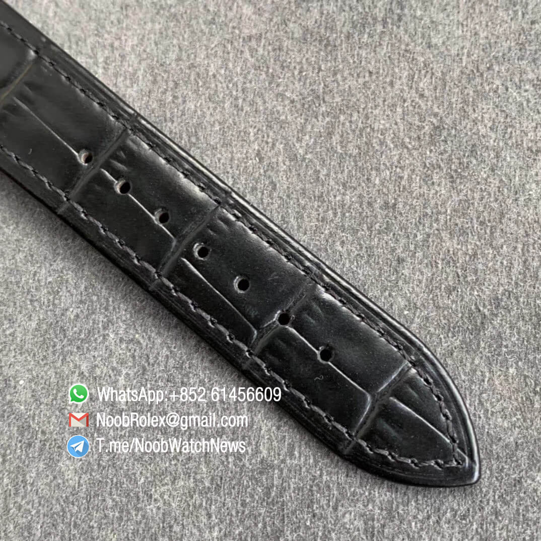 TWF Top RepWatch Patek Calatrava Ref 5120J Yellow Case White Dial with Roman Markers Black Leather Strap Asia Clone Calibre 240 07