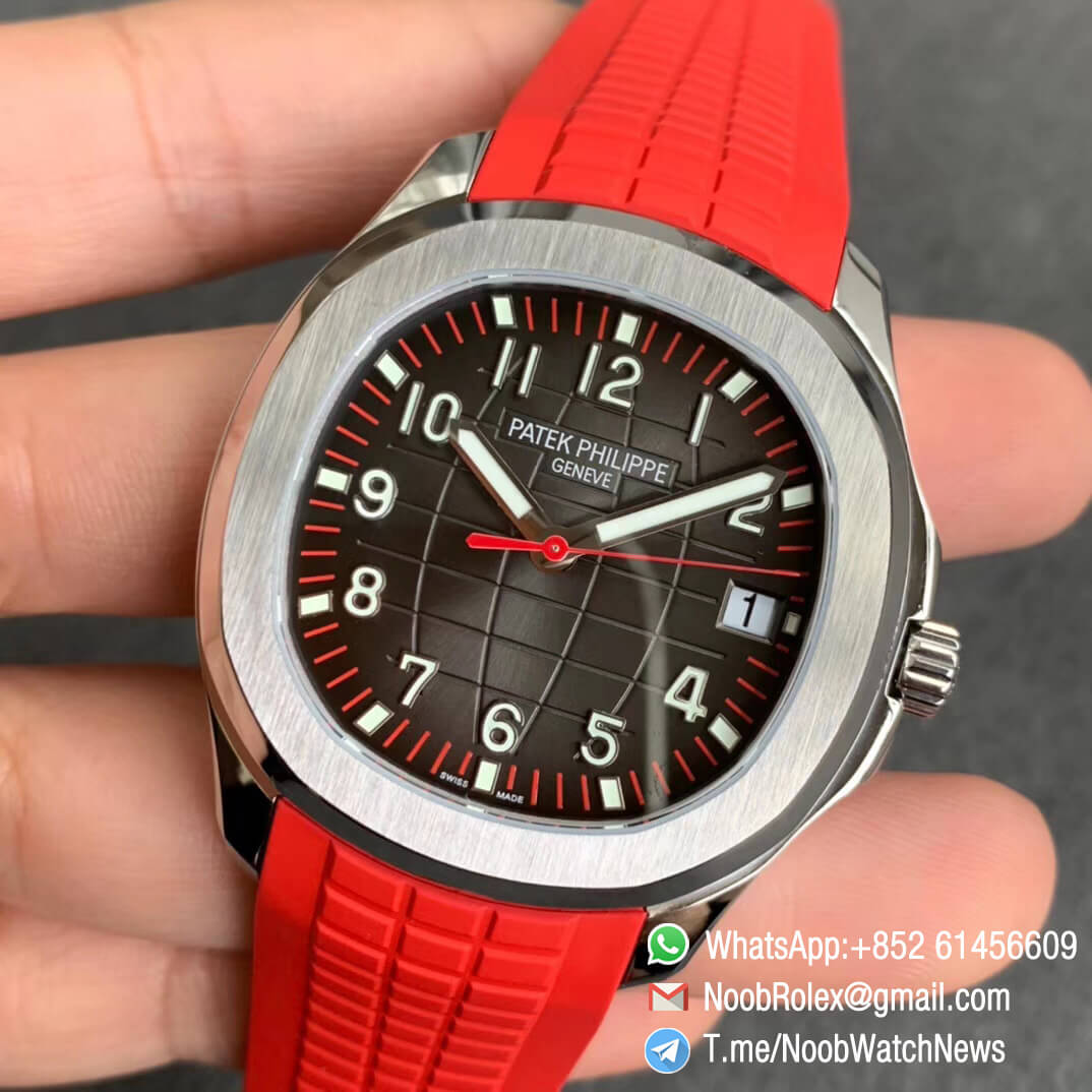 ZF Best Edition Aquanaut 5167A Singapore Edition Steel Case Red Second Hand on Red Rubber Strap 324CS 03