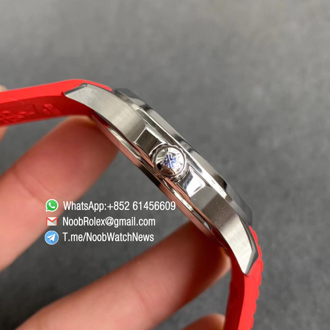 ZF Best Edition Aquanaut 5167A Singapore Edition Steel Case Red Second Hand on Red Rubber Strap 324CS 04