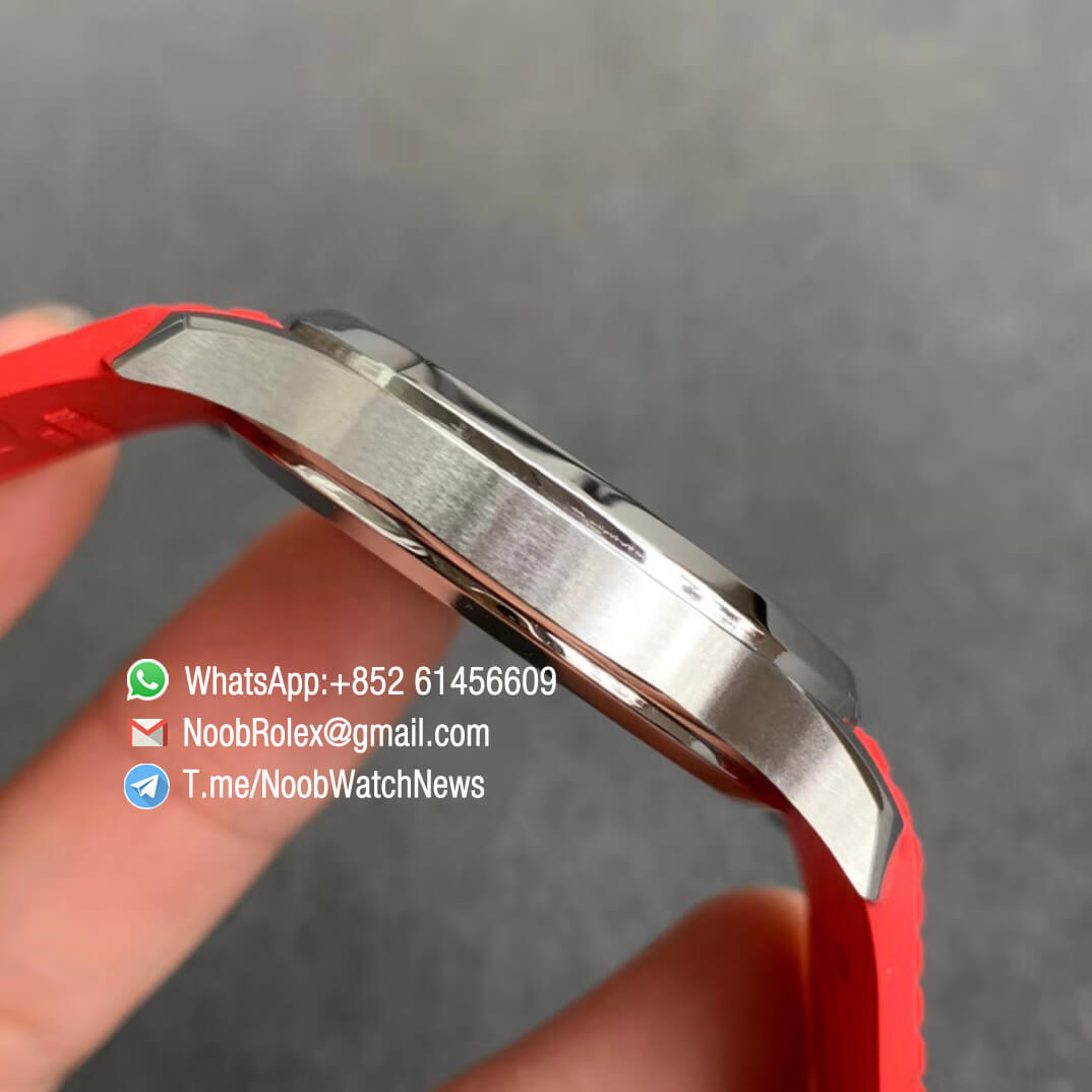 ZF Best Edition Aquanaut 5167A Singapore Edition Steel Case Red Second Hand on Red Rubber Strap 324CS 05