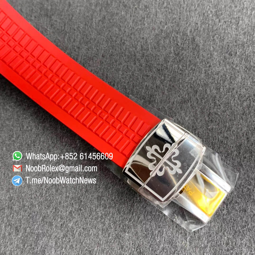 ZF Best Edition Aquanaut 5167A Singapore Edition Steel Case Red Second Hand on Red Rubber Strap 324CS 06